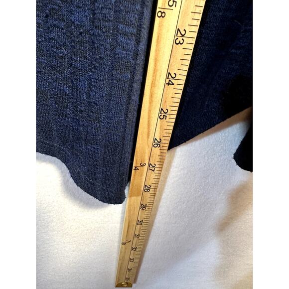 Womens Asymmetrical Knit Top SZ S Minimalist Modern Stretchy Cozy Layering Chic - Picture 5 of 7